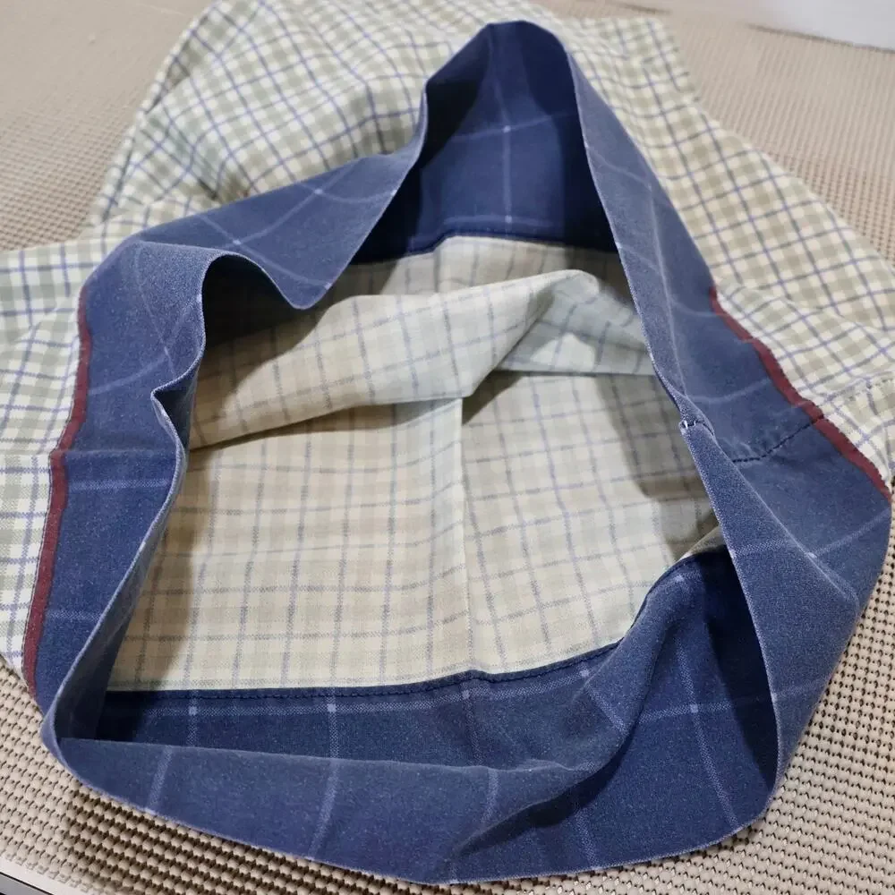 WestPoint Stevens Pillowcase Standard Plaid Check Cotton Blend USA